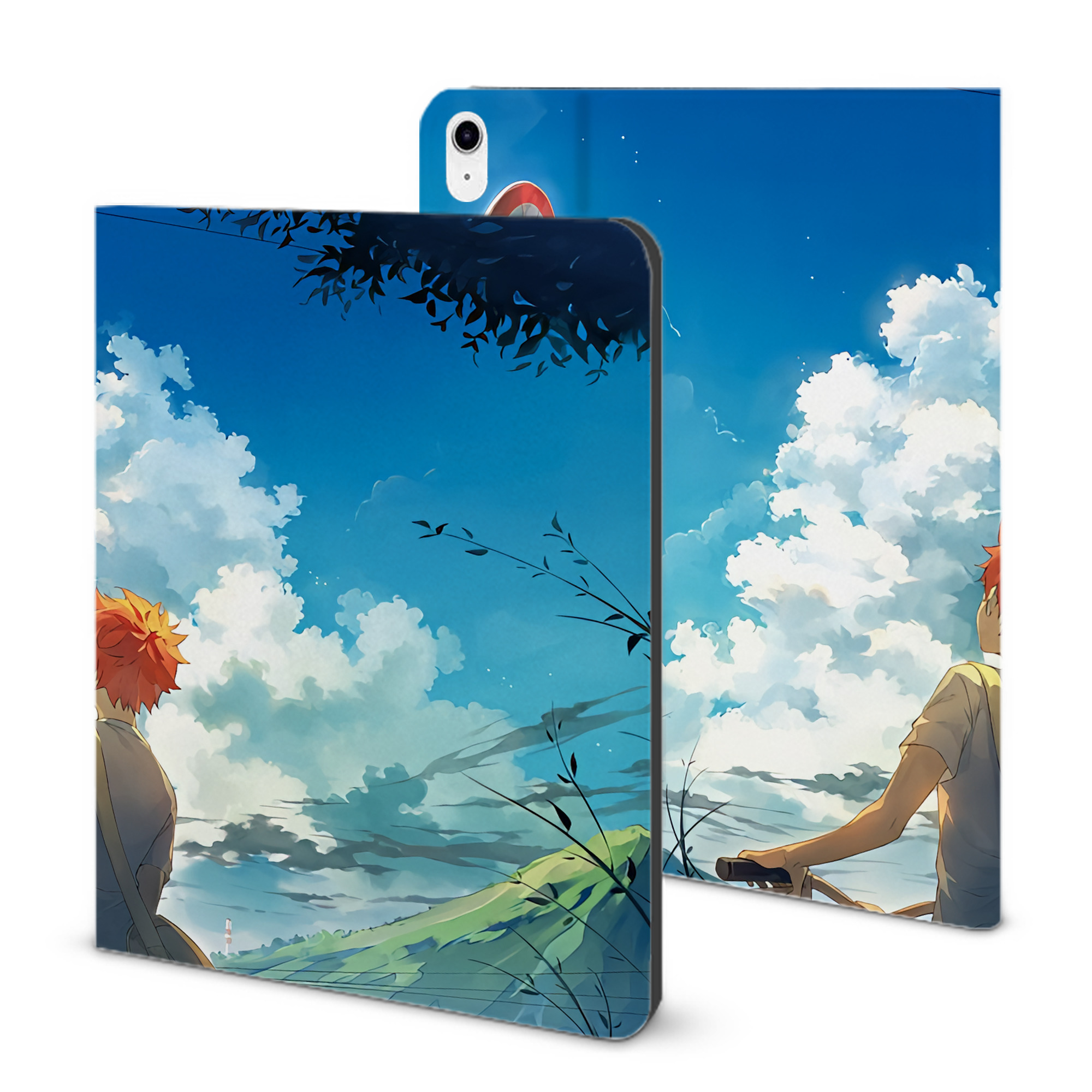 （画像用） ハイキュー!! Haikyu!! IPad ケース ブック型 PUレザー TPU 耐衝撃 軽量 薄型 ペン収納なし 全面保護 IPad 各モデル対応